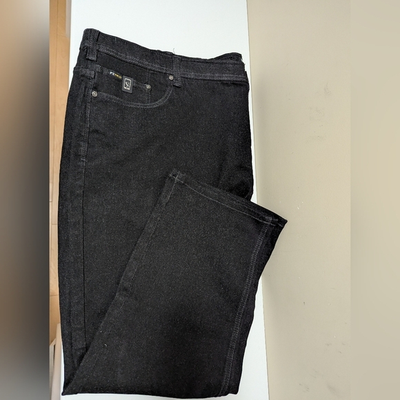 Point Zero GOLD Jeans W 56L 30 New with partial tags Black Denim - Picture 1 of 14